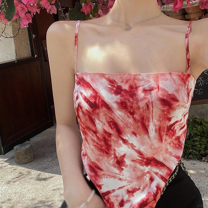 Áo croptop hoạ tiết in thiết kế hở lưng quyến rũ