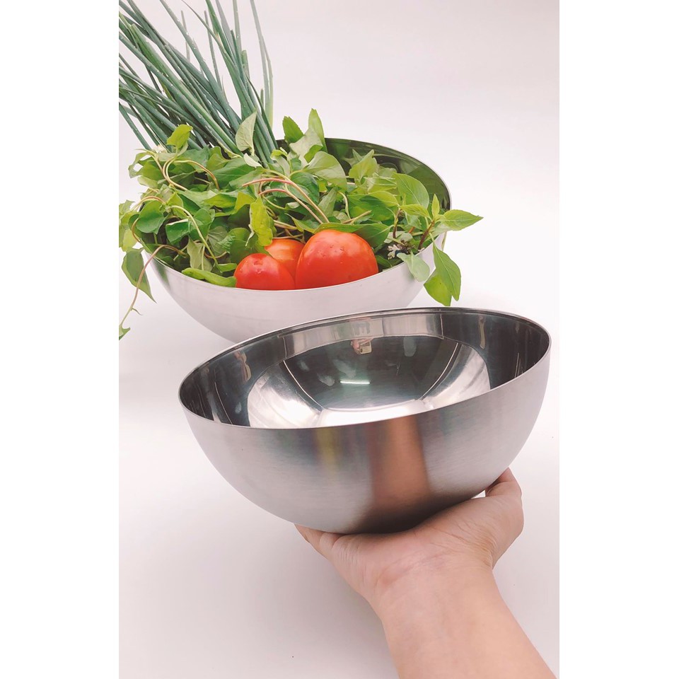 Âu trộn bột, Âu inox 304 chuyên dụng làm bánh, trộn salad của Ikea xuất châu âu sz 28cm