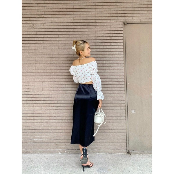 Chân Váy Phi Mềm Xẻ Tà