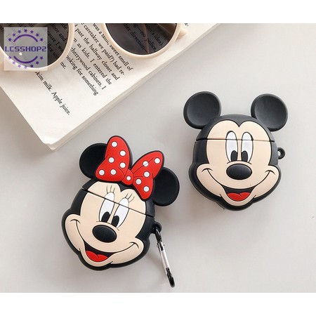 Vỏ bọc silicon tai nghe AirPods 1 2 hình Mickey Minnie và cho hộp sạc  Case AirPod i11 i12 i18