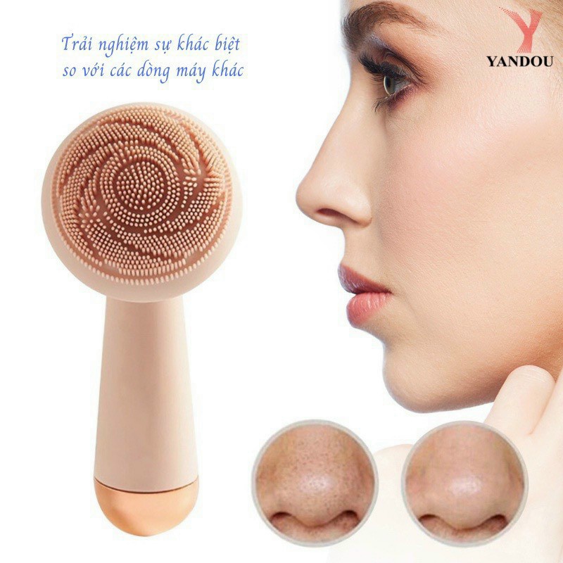 Máy Rửa Mặt Yandou S030 Bằng Điện Với Con Lăn Massage Silicone Không Thấm Nước Sạc USB