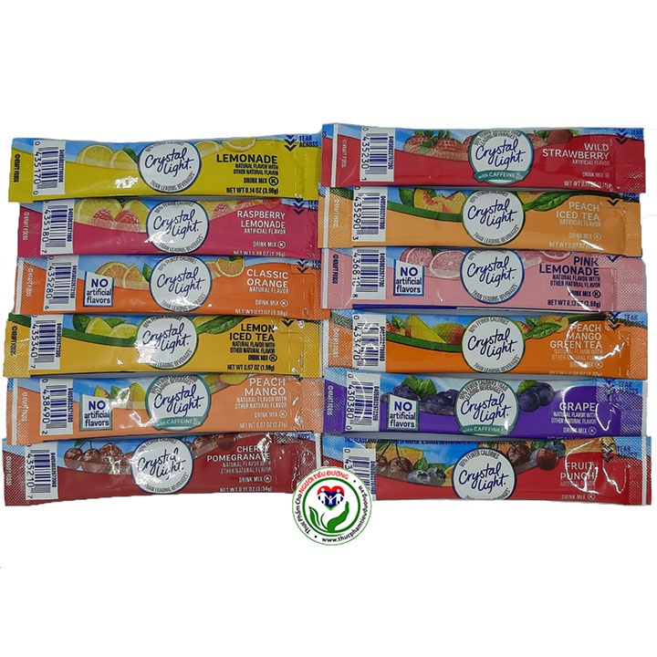 [Mã 267FMCGSALE giảm 8% đơn 500K] Crystal Light - 1 gói Bột Pha Nước Trái Cây Crystal Light - gói nhỏ