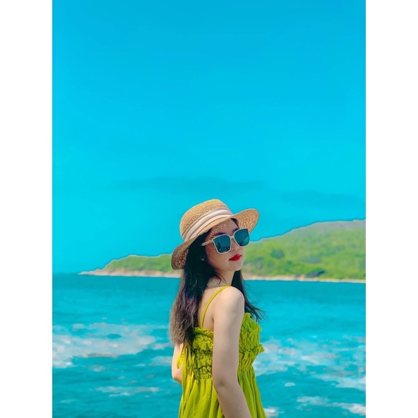 Đầm maxi hai dây chun ngực thắt dây sau lưng dáng dài váy maxi màu xanh hot trend hàng sẵn kèm video siêu xinh