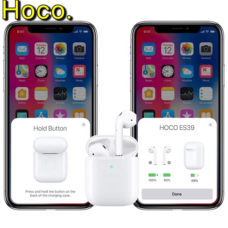 Tai nghe bluetooth Hoco ES39 định vị đổi tên hỗ trợ sạc không dây - hàng chính hãng