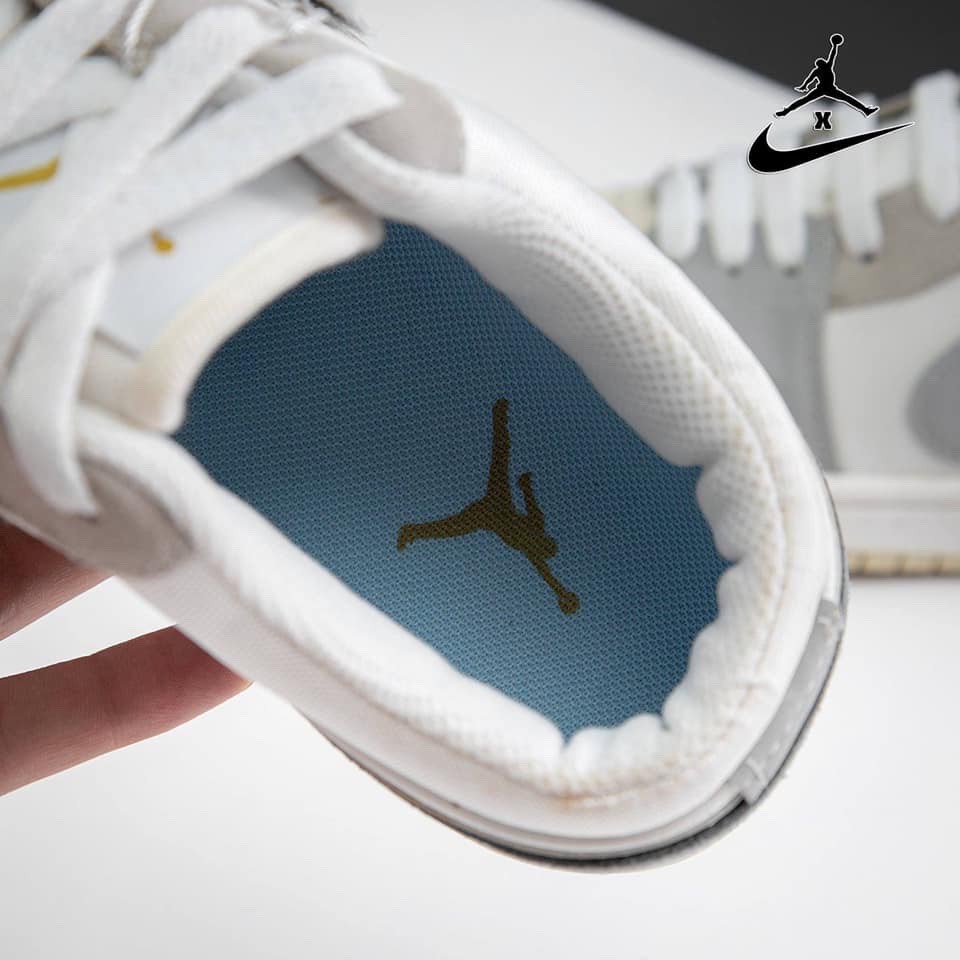 Giày Jordan Paris JD1 Cổ Thấp Gót Xanh, Giày Jordan 1 Low Thấp Cổ Nam Nữ bản đẹp