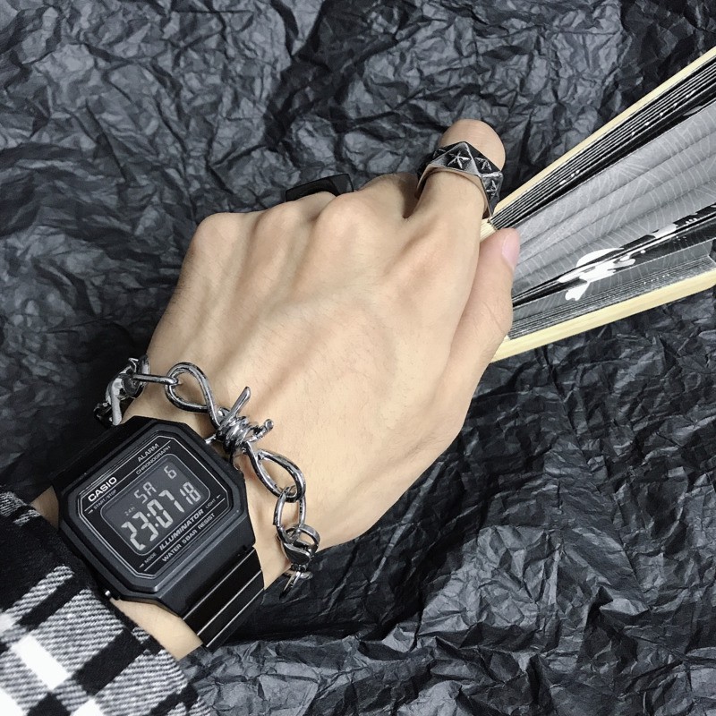 Vòng tay kẽm gai không phai màu phong cách harajuku cho nam và nữ 235053