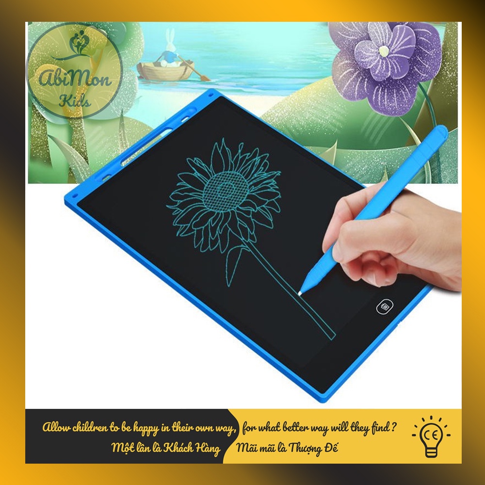 Bảng Viết LCD Tự Xóa Thông Minh Cho Bé (đơn sắc, đa sắc - 8.5 inch) ☘️ Đồ chơi Giáo Dục - An toàn - Thông minh