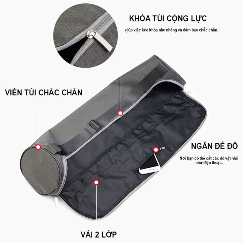 Túi Đựng Thảm Tập Yoga PU TPE 6mm Cao Cấp Thảm Tập Yoga Chuyên Dụng