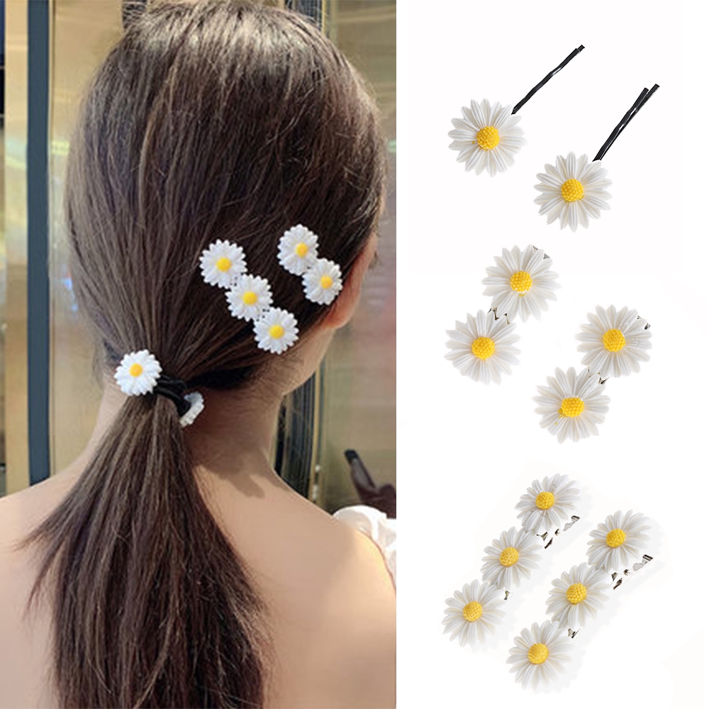 Kẹp Tóc Hình Hoa Cúc Chất Liệu Acrylic Dành Cho Nữ