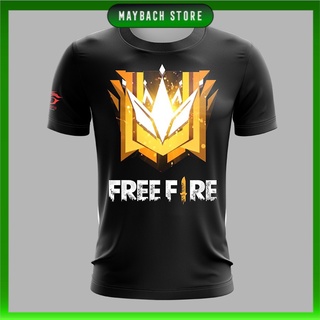 Áo thun free fire đen 3d rank đại kiện tướng