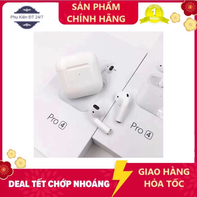 🌟AIRPODS PRO 4🌟🌟Tai Nghe Airpod Pro4 Phiên Bản Cao Cấp,Cảm Ứng Bluetooth 5.0, Đổi Tên Định Vị Chuẩn (BẢO HÀNH 12 THÁNG)