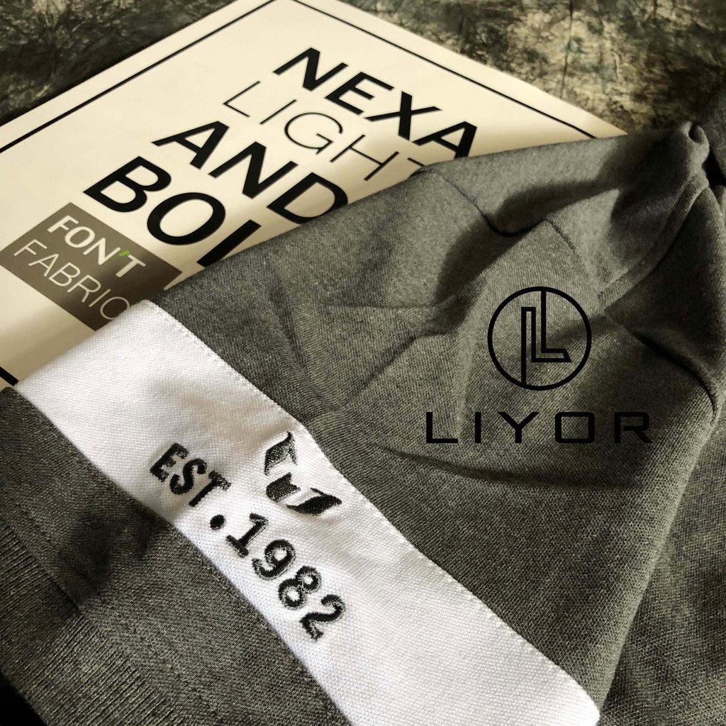 Áo thun nam (DEALSHOCK) có cổ cao cấp thêu họa tiết đơn giản phối màu độc đáo - Liyor - ACB4037