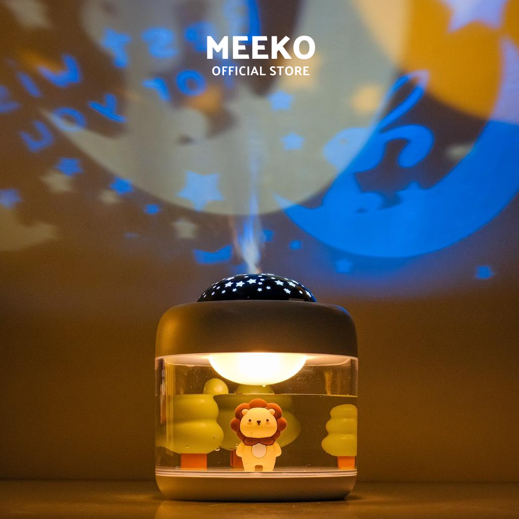 Máy phun sương kiêm đèn chiếu sao lấp lánh và đèn ngủ Mizy MEEKO