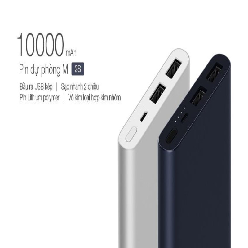 Pin Sạc Dự Phòng Xiao Mi Gen 2s 10000mAh MAX 18W Bản Sạc Nhanh 2019 - BH 3 Tháng