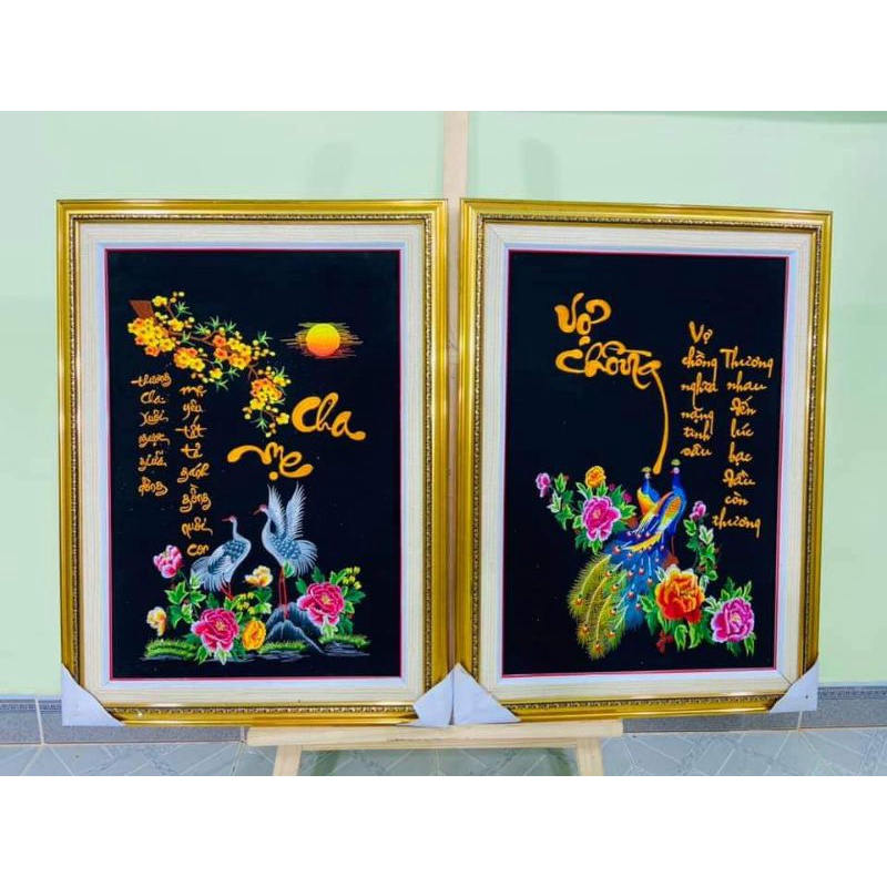Tranh cha mẹ thêu