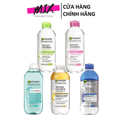 Tẩy Trang Garnier Micellar Cleasing water 400ml🌟Loại cặn bụi bẩn🌟Sạch sâu🌟Cung cấp nước🌟Ganier🌟tay trang🌟