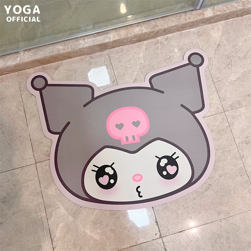Sanrio Tấm Thảm Chùi Chân Thấm Hút Tốt In Họa Tiết Hoạt Hình Kuromi Melody Cinnamoroll PomPomPurin Đáng Yêu