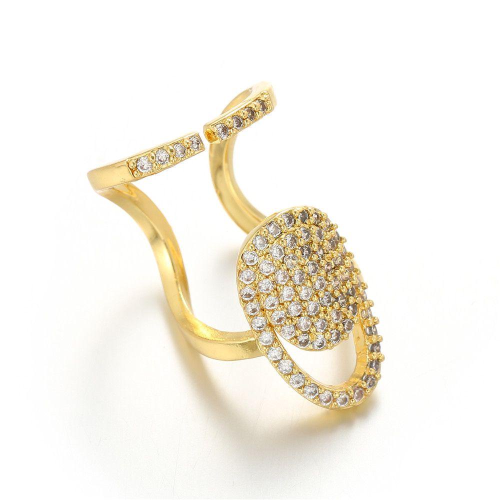 YVE Nhẫn Bảo Vệ Móng Tay Màu Vàng Kim Thời Trang