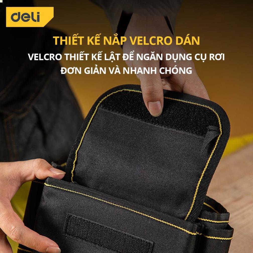 Túi Đựng Đồ Nghề Đeo Thắt Lưng Deli - Nhiều Ngăn Tiện Dụng, Dễ Dàng Mang Theo - DL5864 .