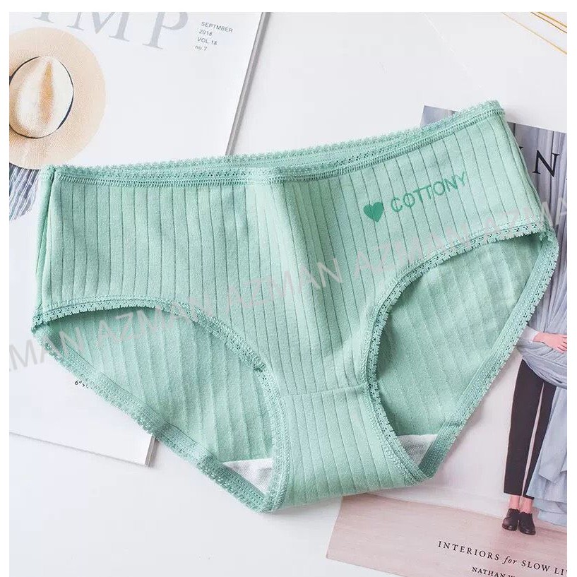Quần Lót Nữ Cotton Tăm, Quần Lót Kháng Khuẩn Trơn Nhiều Màu Dễ Thương Cottony QL03