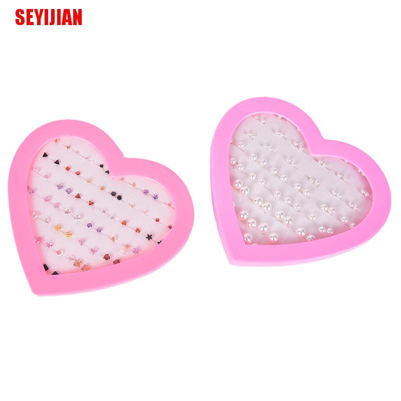 (SEY) Bộ Khuyên Tai Xỏ Bằng Đất Sét Hình Hoa Quả Handmade Phong Cách Trẻ Em
