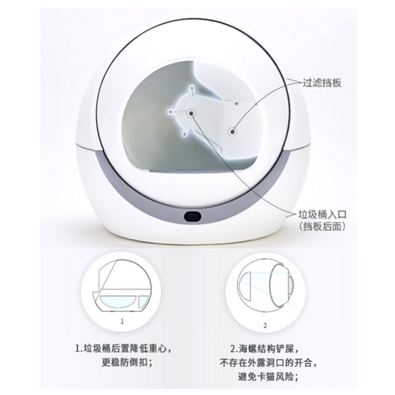 Nhà vệ sinh mèo tự động Petree version 2