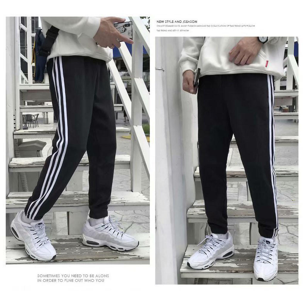 [Xả Kho] Quần thể thao nam 3 sọc, quần jogger vải nỉ co dãn thoải mái | BigBuy360 - bigbuy360.vn