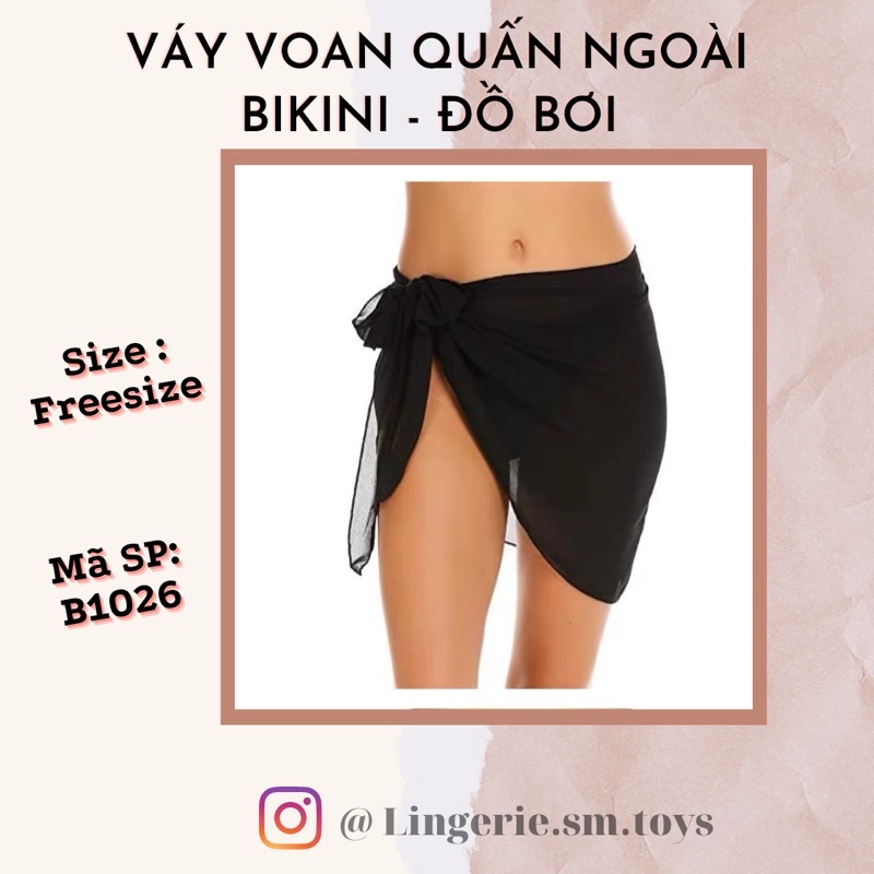 B1025 Váy voan quấn ngoài đồ bơi / bikini Cho Nữ - Nhiều Kiểu Buộc Sáng Tạo