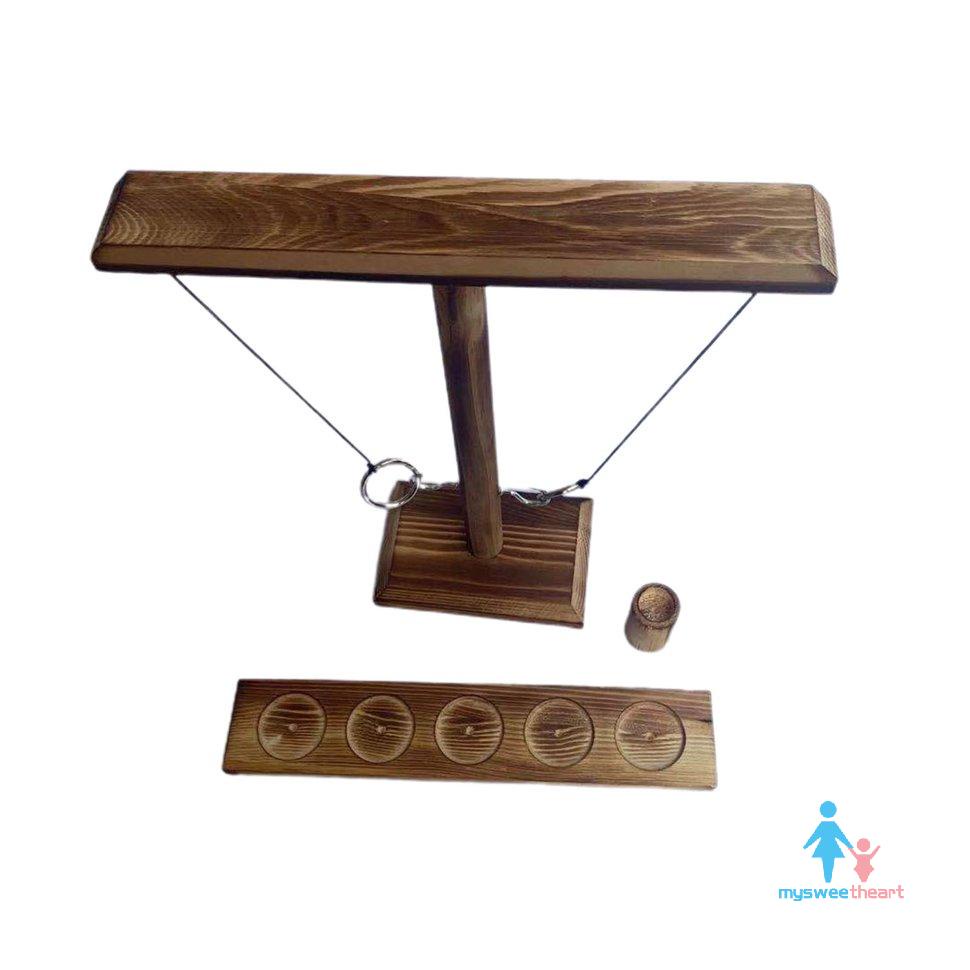 【lowest】Ring Toss Game Handheld Board Games With Shot Ladder Bundle Hook And Ring Game