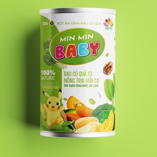 1KG Bột ăn dặm rau củ quả hạt cho bé Min Min