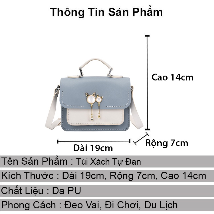 Túi tự đan handmade HALA túi xách nữ da PU thời trang đeo chéo phong cách đi chơi du lịch