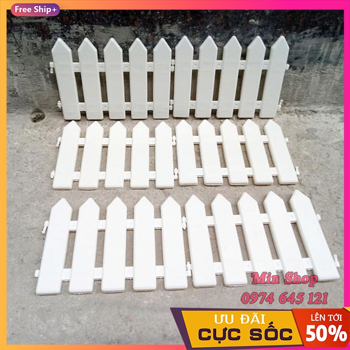 Hàng rào nhựa cao 20cm trang trí cây cảnh, khuôn viên (tổng chiều dài 1m6)