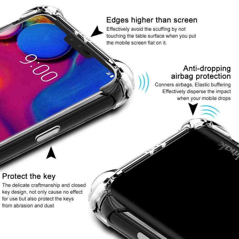 LG V40 ThinQ Case with Screen Protector IMAK Soft TPU silicone phone shell Back