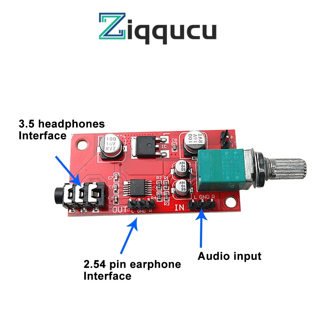 Bảng mạch ZIQQUCU NE5532 khuếch đại âm thanh tai nghe hai kênh MAX4410 DC3V-12V thay thế tiện dụng