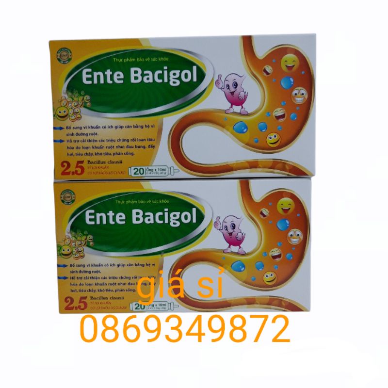 Men ống vi sinh ENTE BACIGOL 2.5 tỷ lợi khuẩn - giúp cân bằng hệ tiêu hóa , kích thích ăn ngon cho trẻ từ 1 tuổi