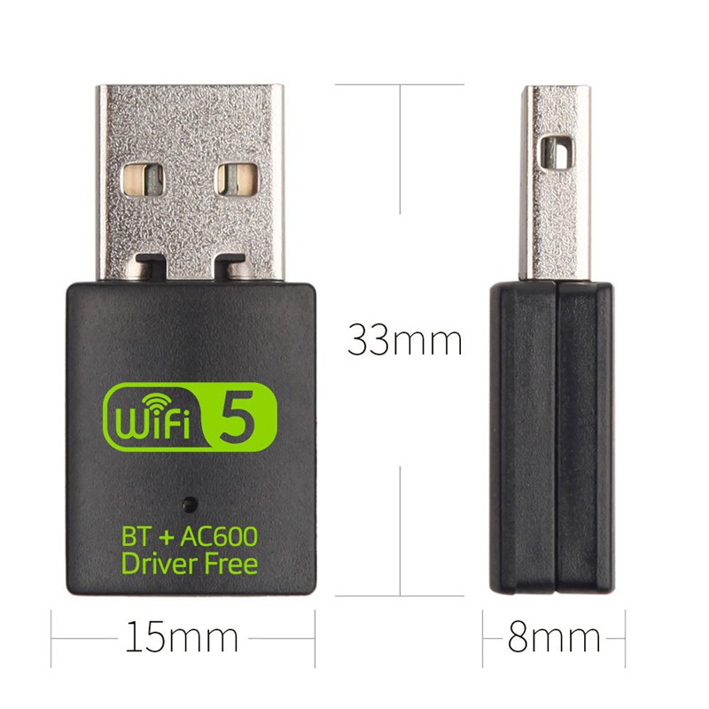 Usb Thu Sóng Wifi Bluetooth 600mbps Free 2.4 / 5ghz + Đĩa Cd