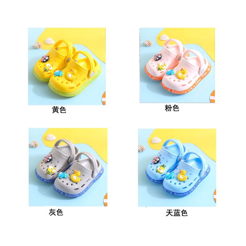 &lt;Hàng sẵn sàng&gt; Dép Baotou bé gái 1-8 tuổi Mềm mại Đáy trẻ mới biết đi Giày có lỗ chống trượt Mùa hè Mới