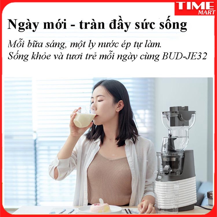 [CHÍNH HÃNG] Máy ép chậm rau củ quả Xiaomi Bud Bj32 công suất 250W. Đạt tiêu chuẩn FDA [TIME_MART siêu thị tiện ích]
