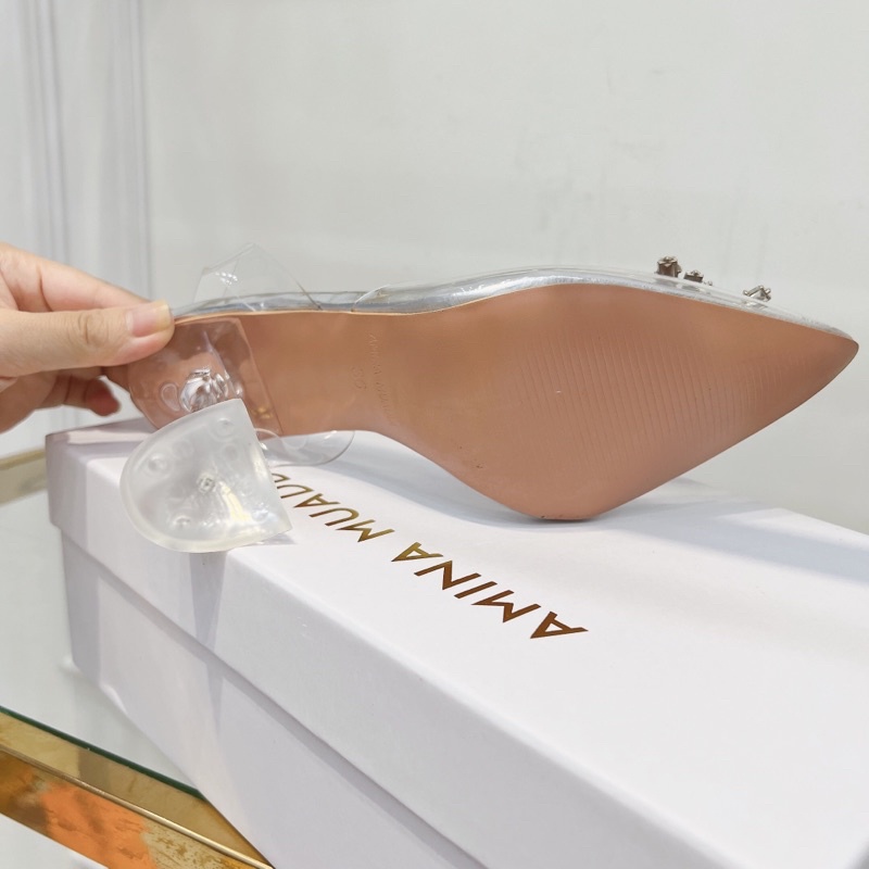 Sandal cao gót mica hoa đá mặt trời fullbox túi giấy