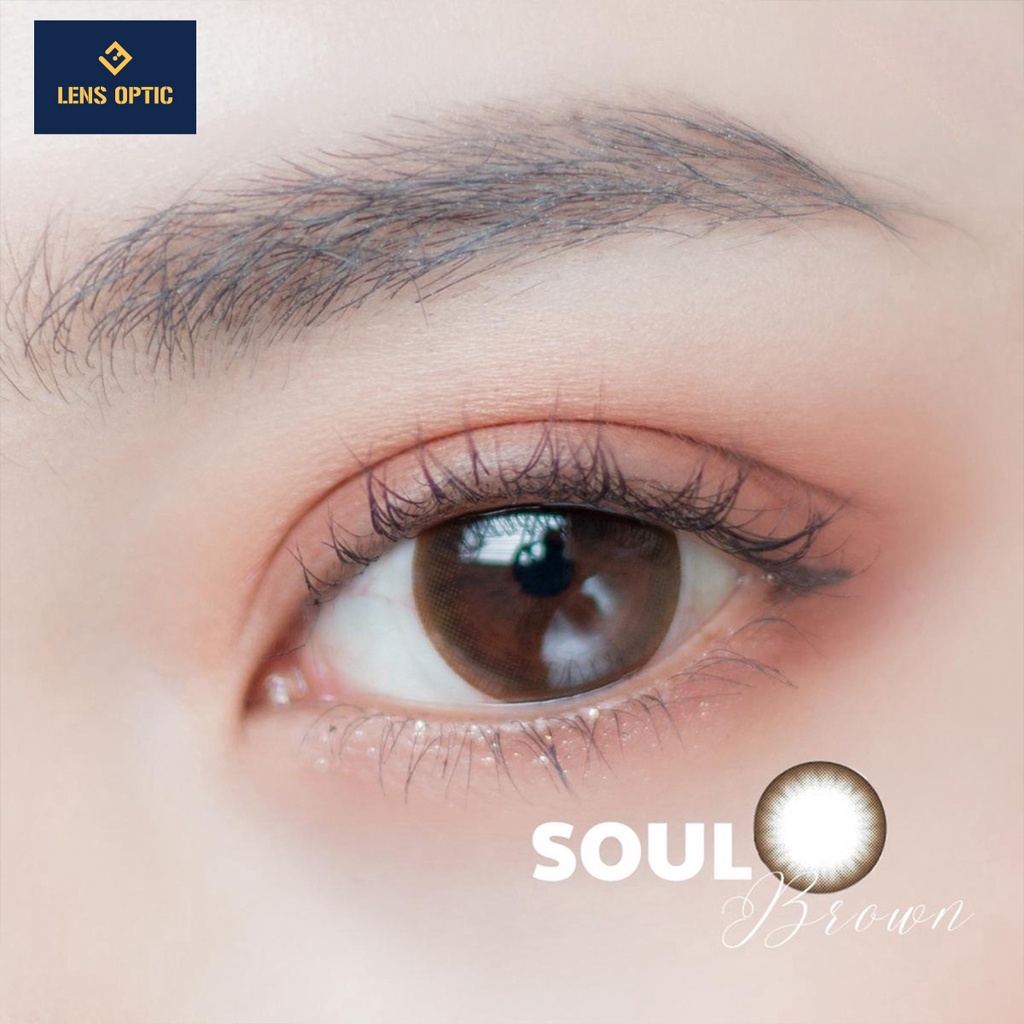 Kính áp tròng 1 ngày LENS OPTIC màu Soul Brown có độ cho mắt cận