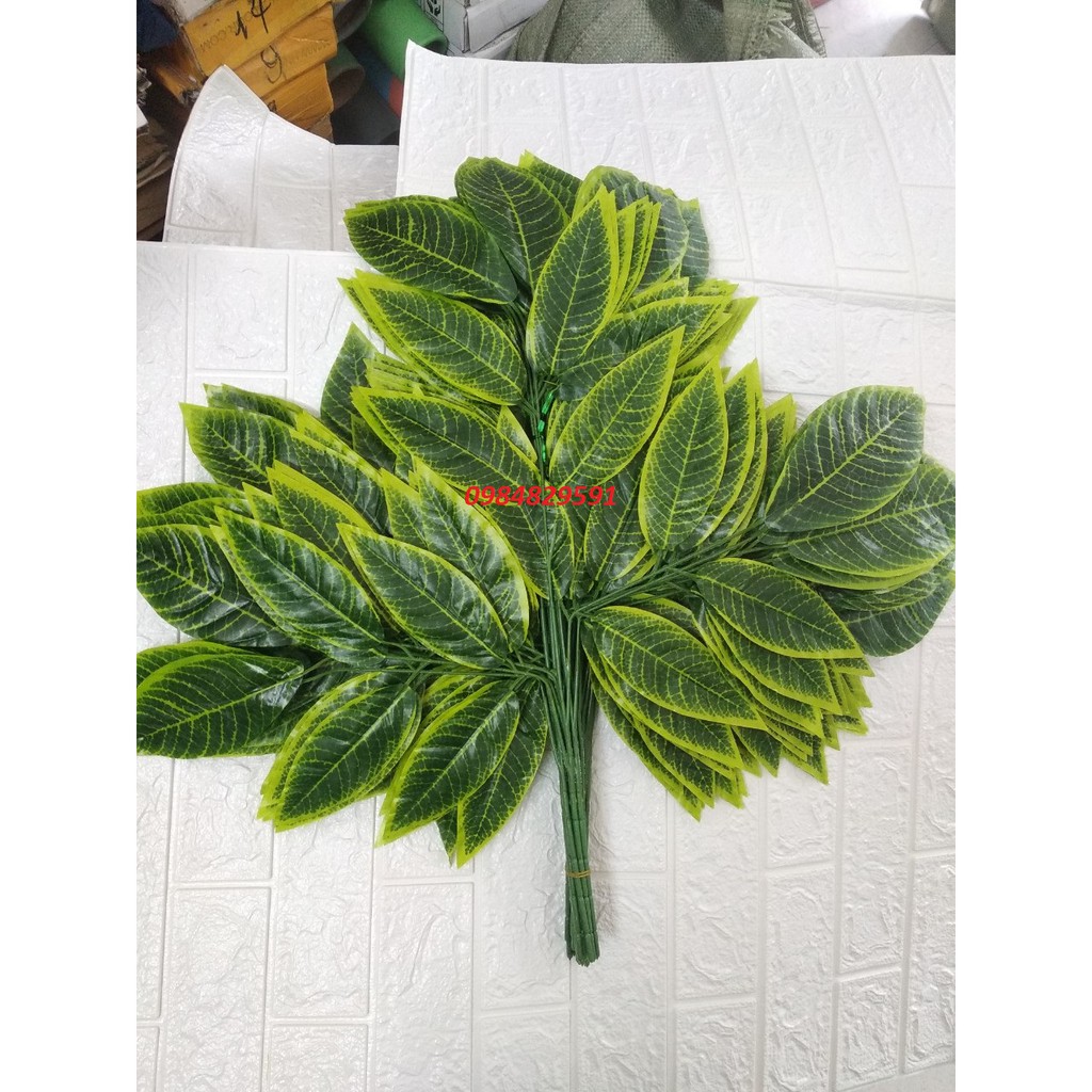 Cành lá kim tứ siêu đẹp -lá cây giả làm cây xanh loại to