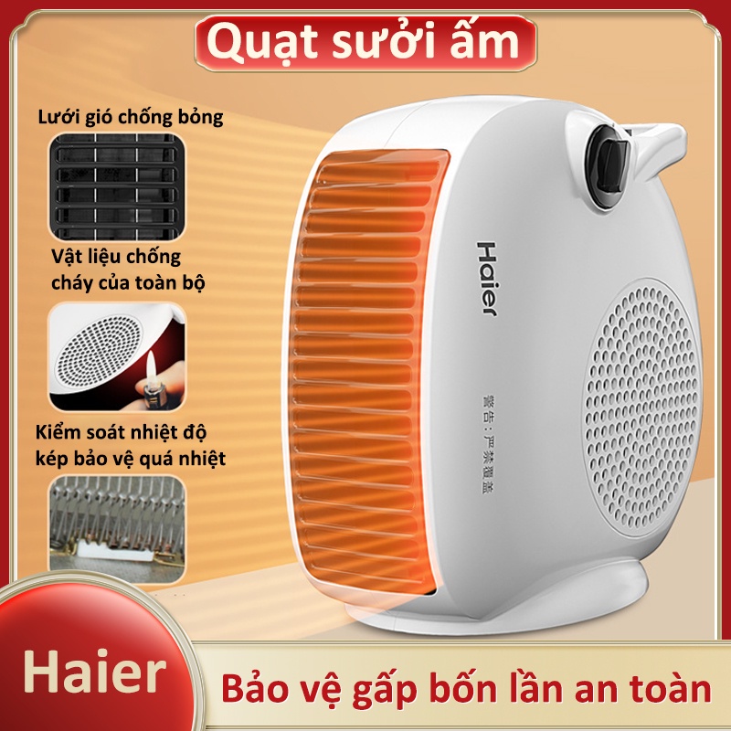 Quạt sưởi ấm đă năng 2000W Haier máy sưởi mini mùa đông mẫu mới tiết kiệm điện an toàn khi sử dụng - BẢO HÀNH 6 THÁNG