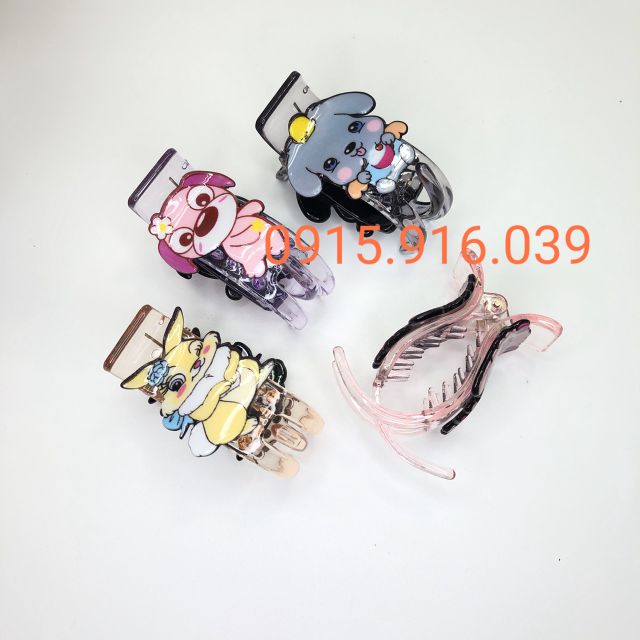 Kẹp tóc 3 chấu hình động vật ngộ nghĩnh