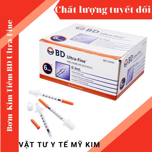 [Chính Hãng] Bơm tiêm tiểu đường BD Ultrafine II - 0.3ml/0.5ml/1ml - Sản xuất tại Mỹ