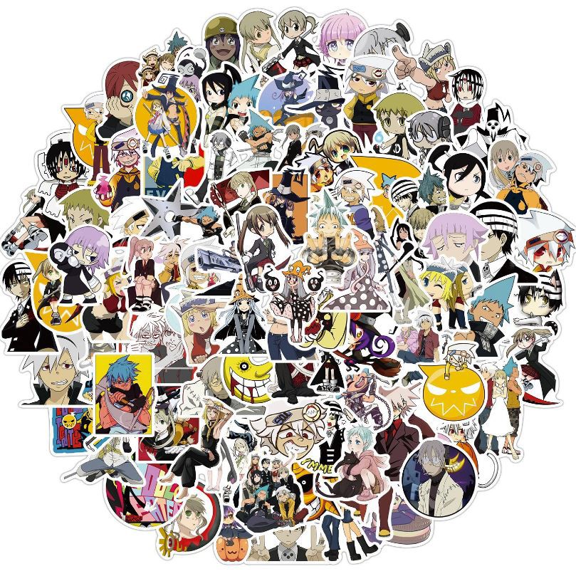 Sticker Anime Soul Eater nhựa PVC không thấm nước, dán nón bảo hiểm, laptop, điện thoại, Vali, xe, Cực COOL #200