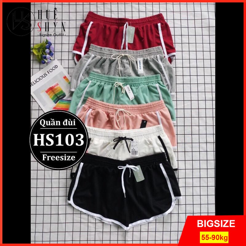 Quần đùi Quần đùi thể thao bigsize HS103 - Size cho chị em từ 60~80kg