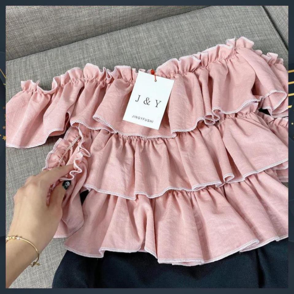 Set Bộ Nữ, Set Chân Váy Xòe Mix Áo Trễ Vai Siêu Xinh Hàng QC Cao Cấp Loại 1 | BigBuy360 - bigbuy360.vn