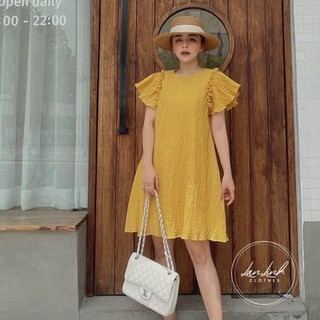 ❤Đầm suông tay cánh tiên vải đũi mềm
