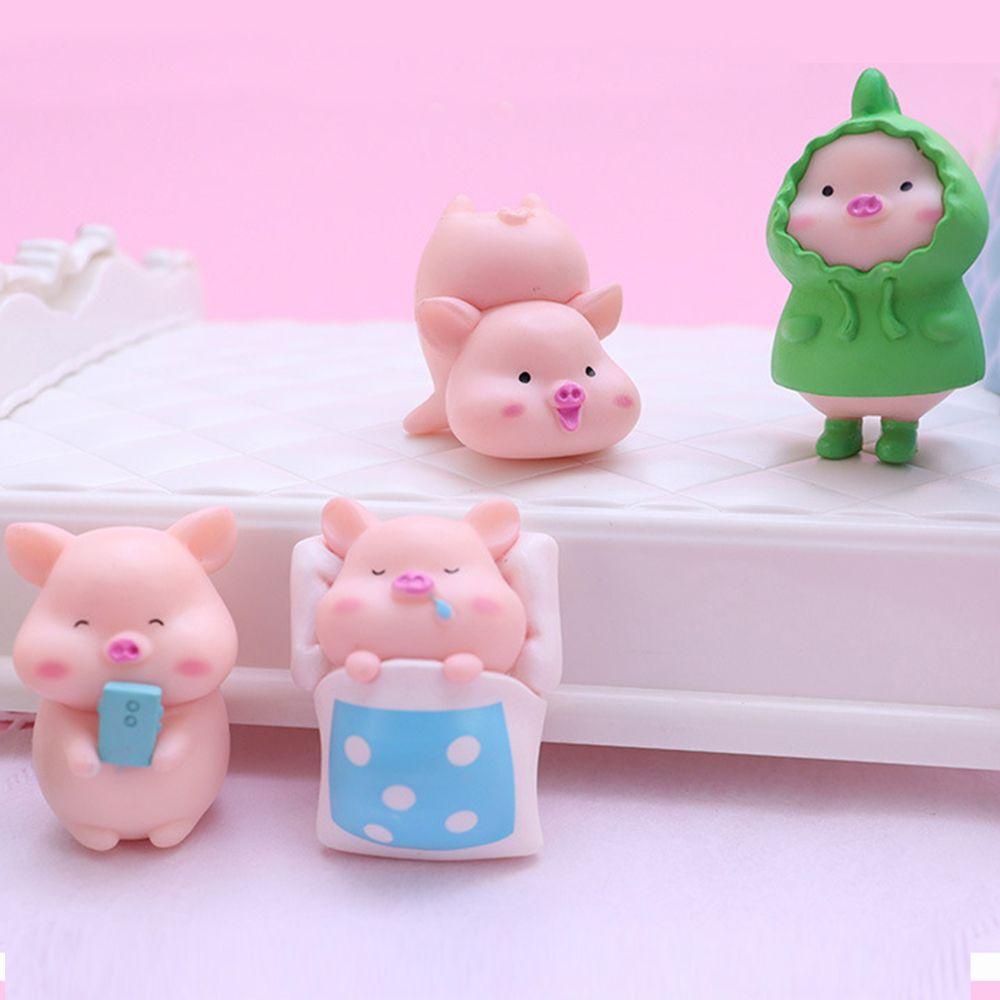 Tượng nhỏ hình lợn resin dễ thương làm đồ thủ công DIY quà tặng trang trí tiểu cảnh và nhà búp bê