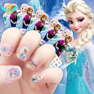Nhãn dán trang trí móng tay họa tiết công chúa elsa/kỳ lân/bạch tuyết đáng yêu YKD